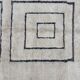 Large white Berber Beni Ouarain rug