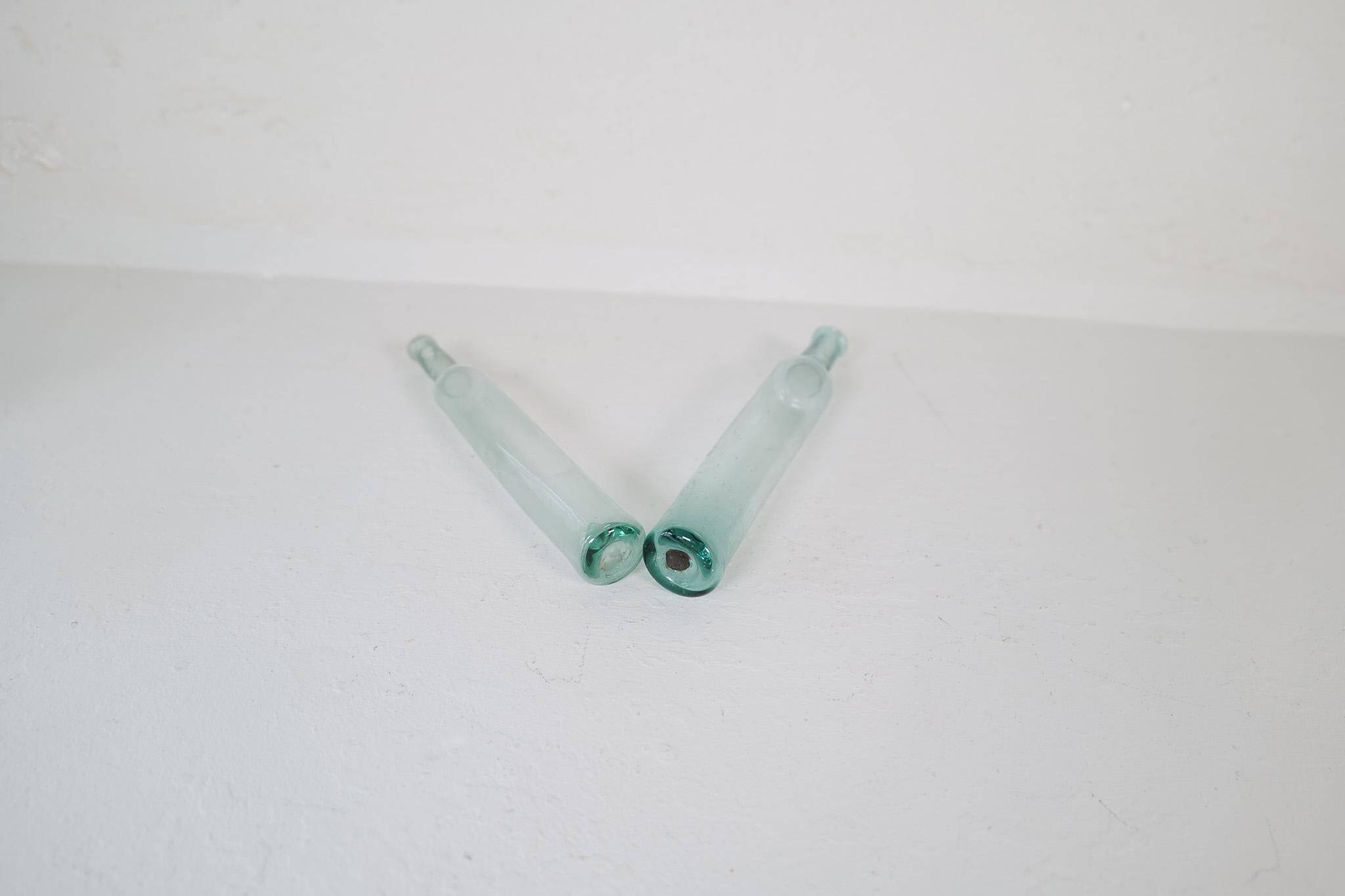 Antique set of 3 decorative bottles / vases from Sweden circa 1800