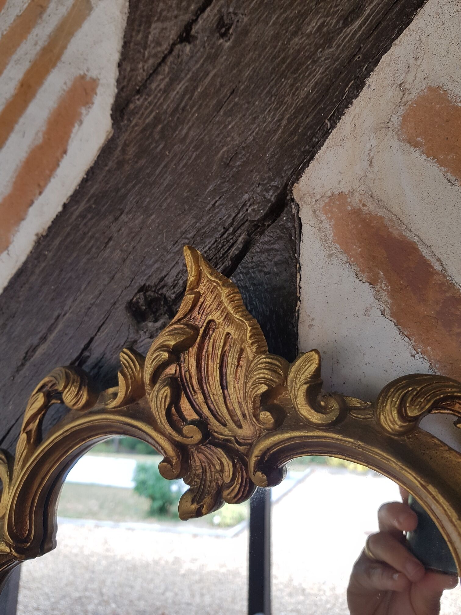 Gilded baroque mirror