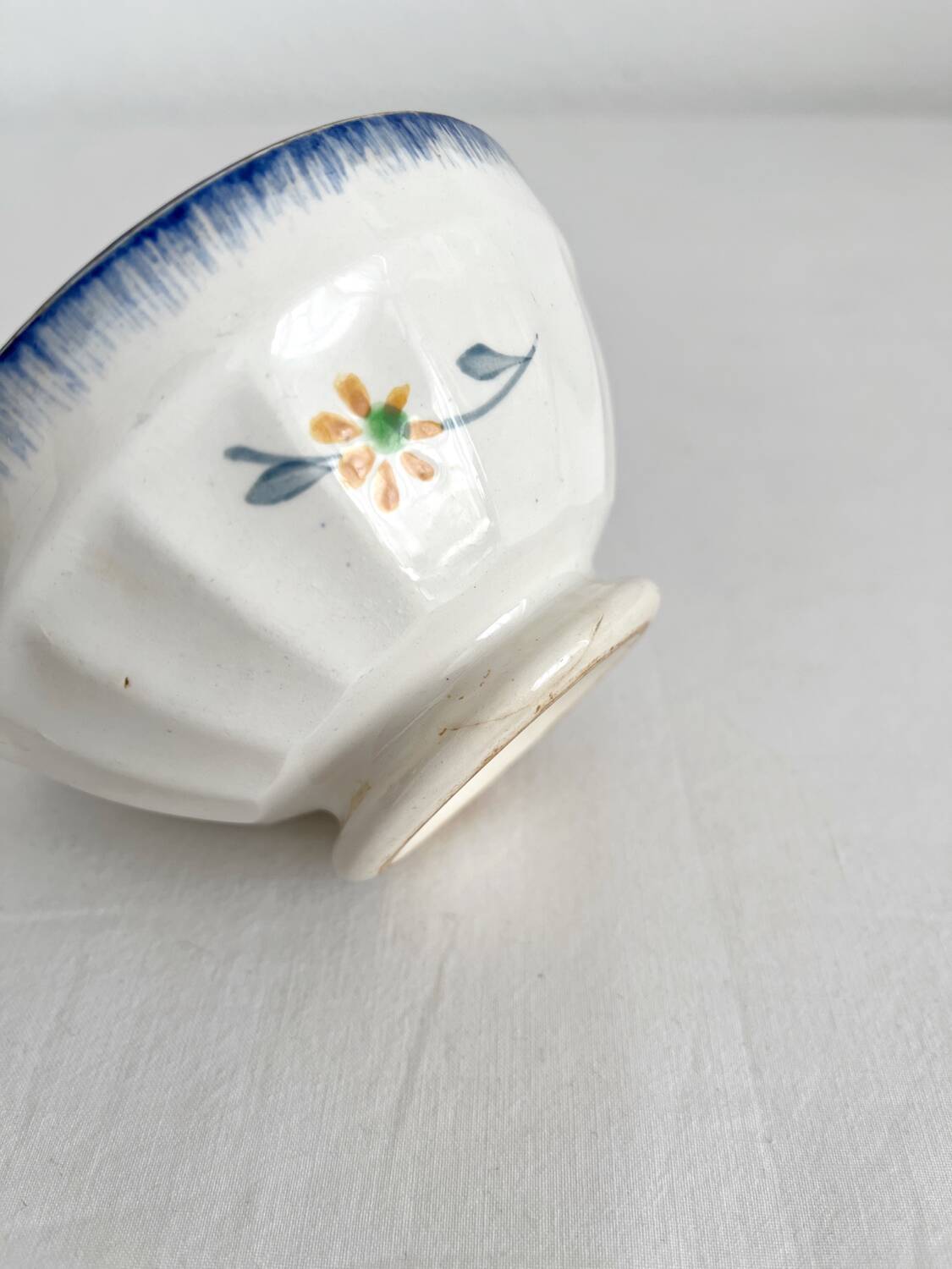 Small old earthenware bowl “Mary Lou” Digoin vintage