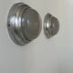Pair of vintage art deco wall lights, chrome and sandblasted glass, France 1930