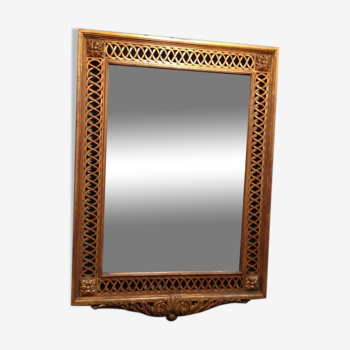 Miroir en bois sculpté doré 1920 69x97cm