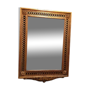 Miroir en bois sculpté doré 1920 69x97cm