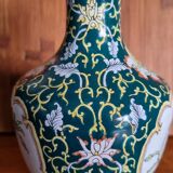 Baluster-shaped Canton enamel vase