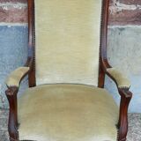 Armchair Voltaire XIX th, mahogany