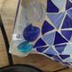 Blue mosaic glass lamp night light dp 0422042