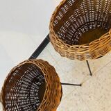 Pair of rattan planters 1960