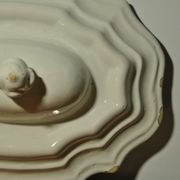 Vegetable soup tureen lid Moustiers 18th century South France