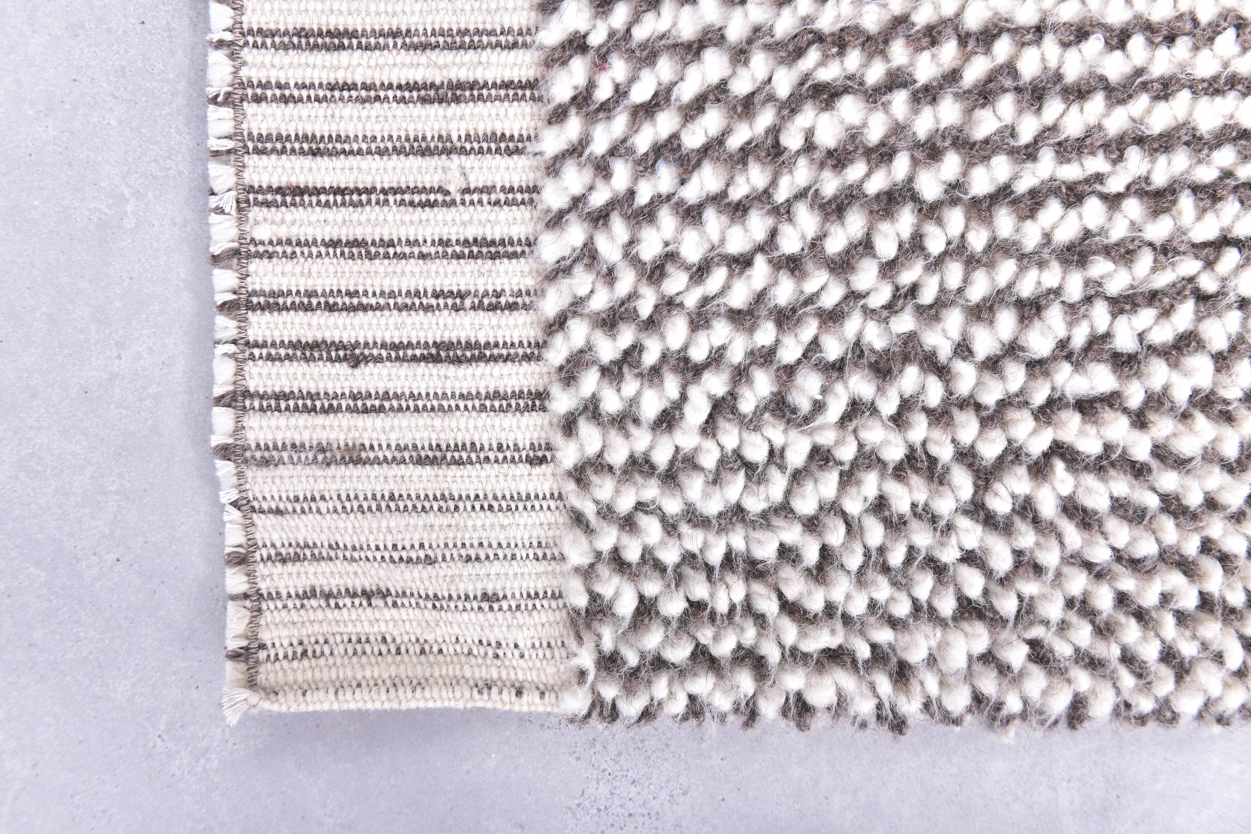 2x8 Pinstriped Handmade Wool Turkish Runner Rug, 67x250Cm