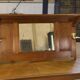 Solid oak coat rack and 2 brass hooks, Art Deco 1930s