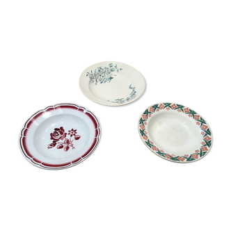 Lot 3 assiettes anciennes