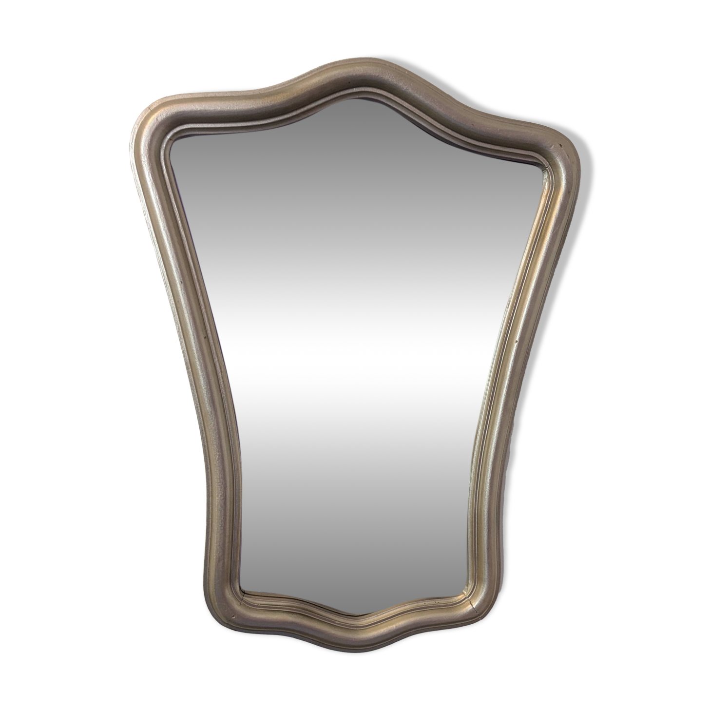 Miroir style Louis XV argenté 67 x 50 cm