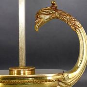 Bronze Gilt Bouillotte Lamp in Directoire Style "Lucien Gau"