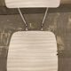 Chaise d'atelier en formica beige et acier