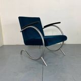 Fauteuil Bauhaus Art Déco en Acier Tubulaire par Jan Schröfer pour Ahrend De Cirkel, 1920s