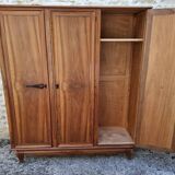 3-door walnut wardrobe