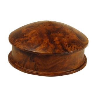 Round cedar magnifying glass box