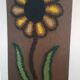 Grande tapisserie rétro à fleurs