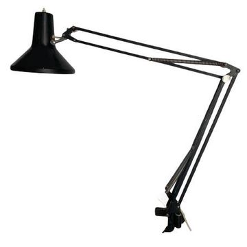 Lampe vintage 1960 d'architecte Luxo L1 noire design mid-century  - 80 cm