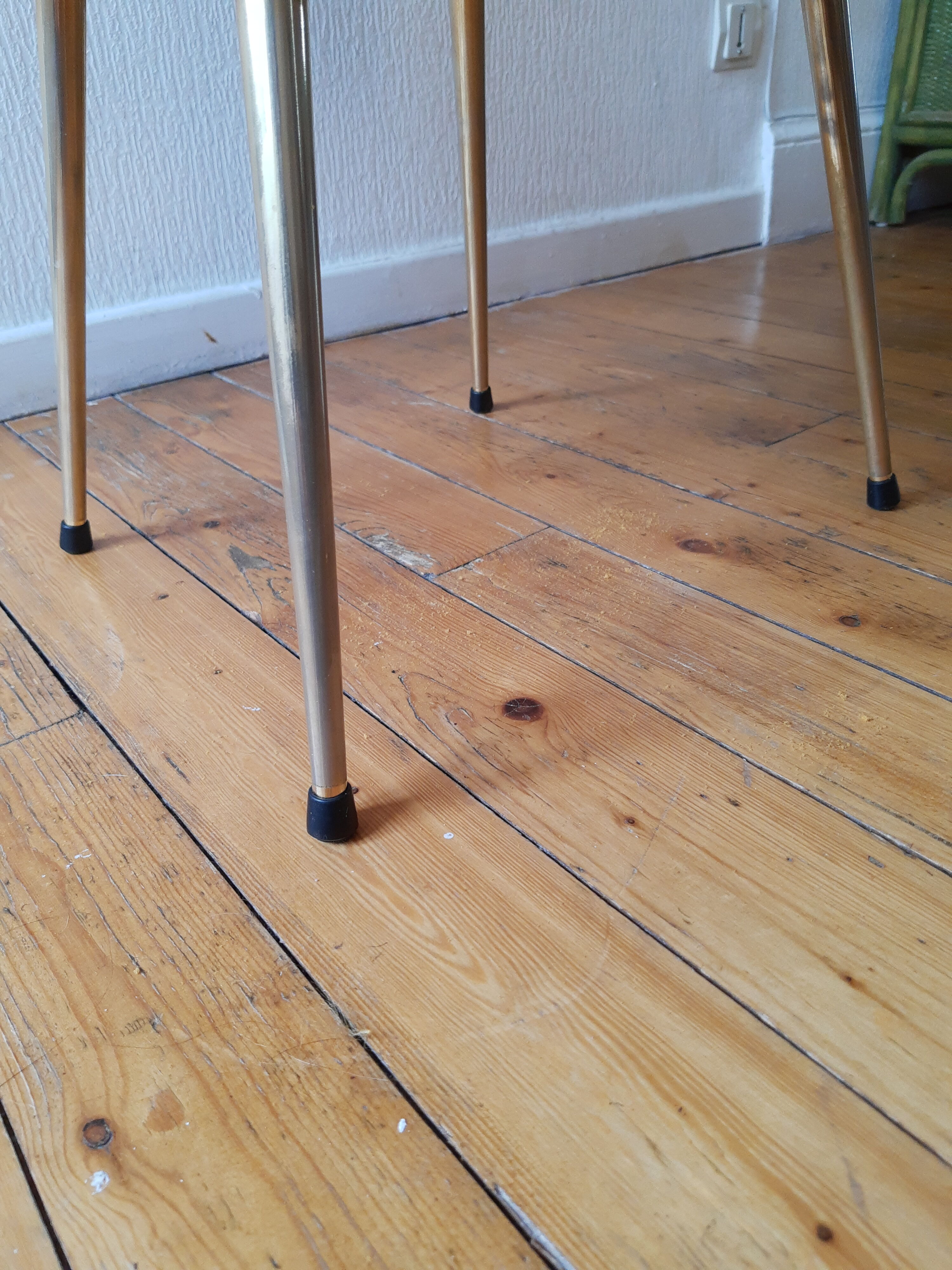 Vintage Moumoute Chair Pelfran Mustard Yellow