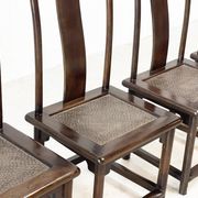 Set of six elegant oak dining chairs
