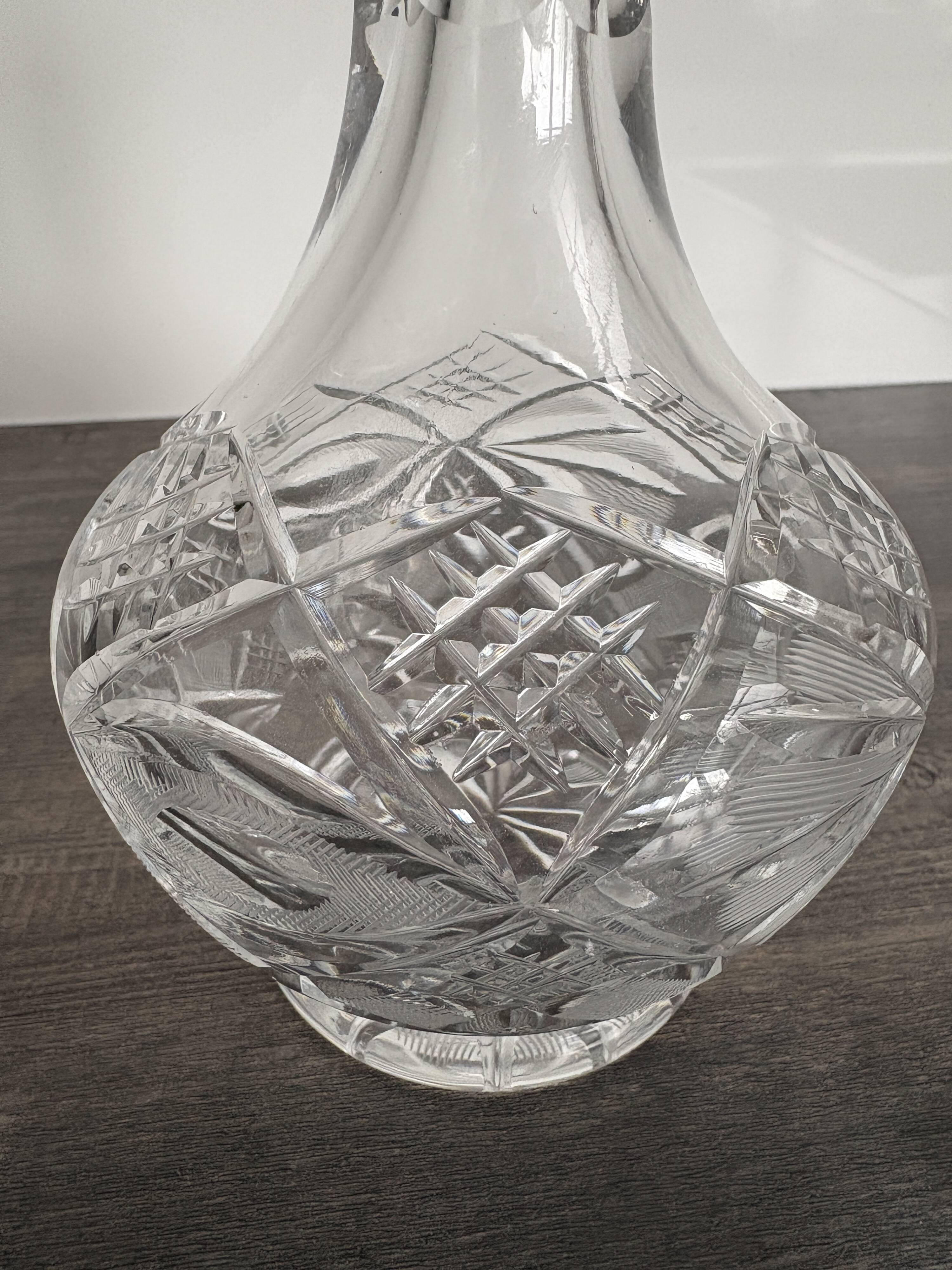 Antique cut crystal carafe