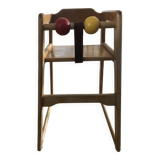 Gärsnäs high chair "robust" made of solid beech wood and leather.