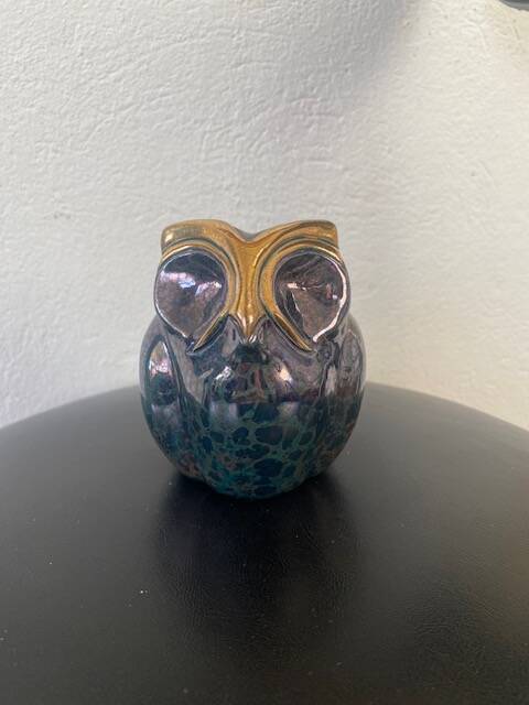 Glazed ceramic owl Rinconada, Uruguay