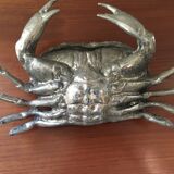 Silver metal box in crab shape