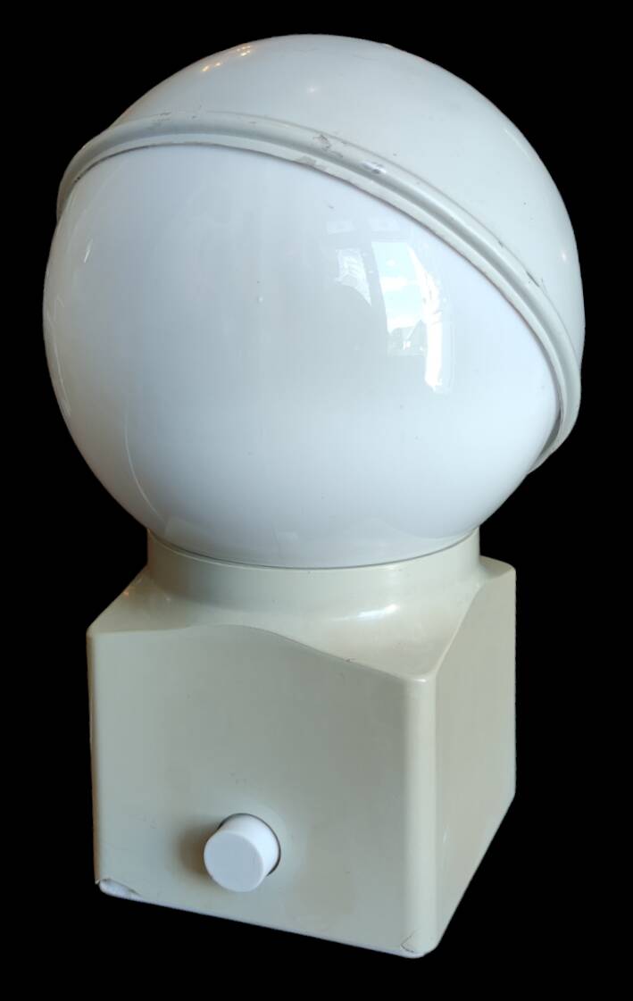 Vintage design table lamp Erco white metal