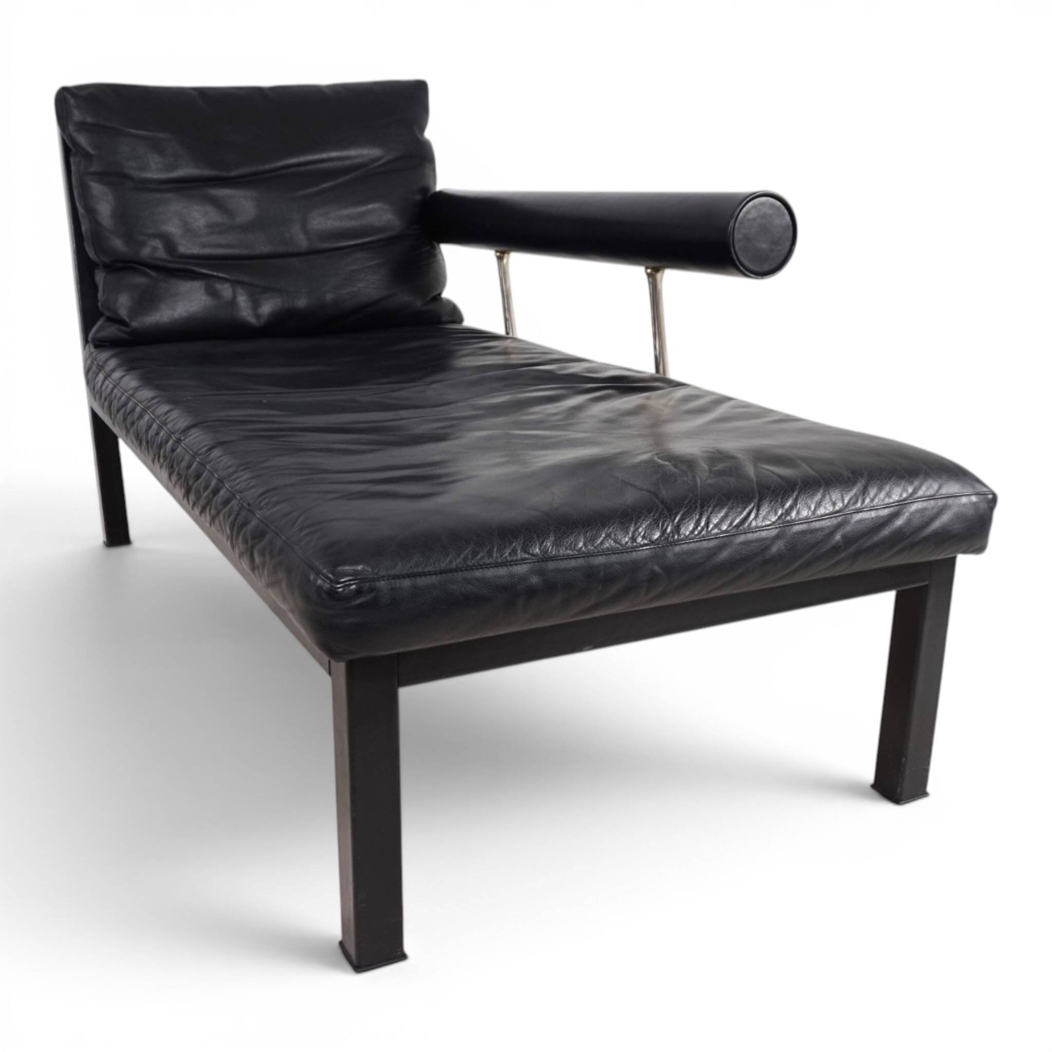 B&B Italia Baisity Leather Chaise Lounge / Daybed by Antonio Citterio, 1980