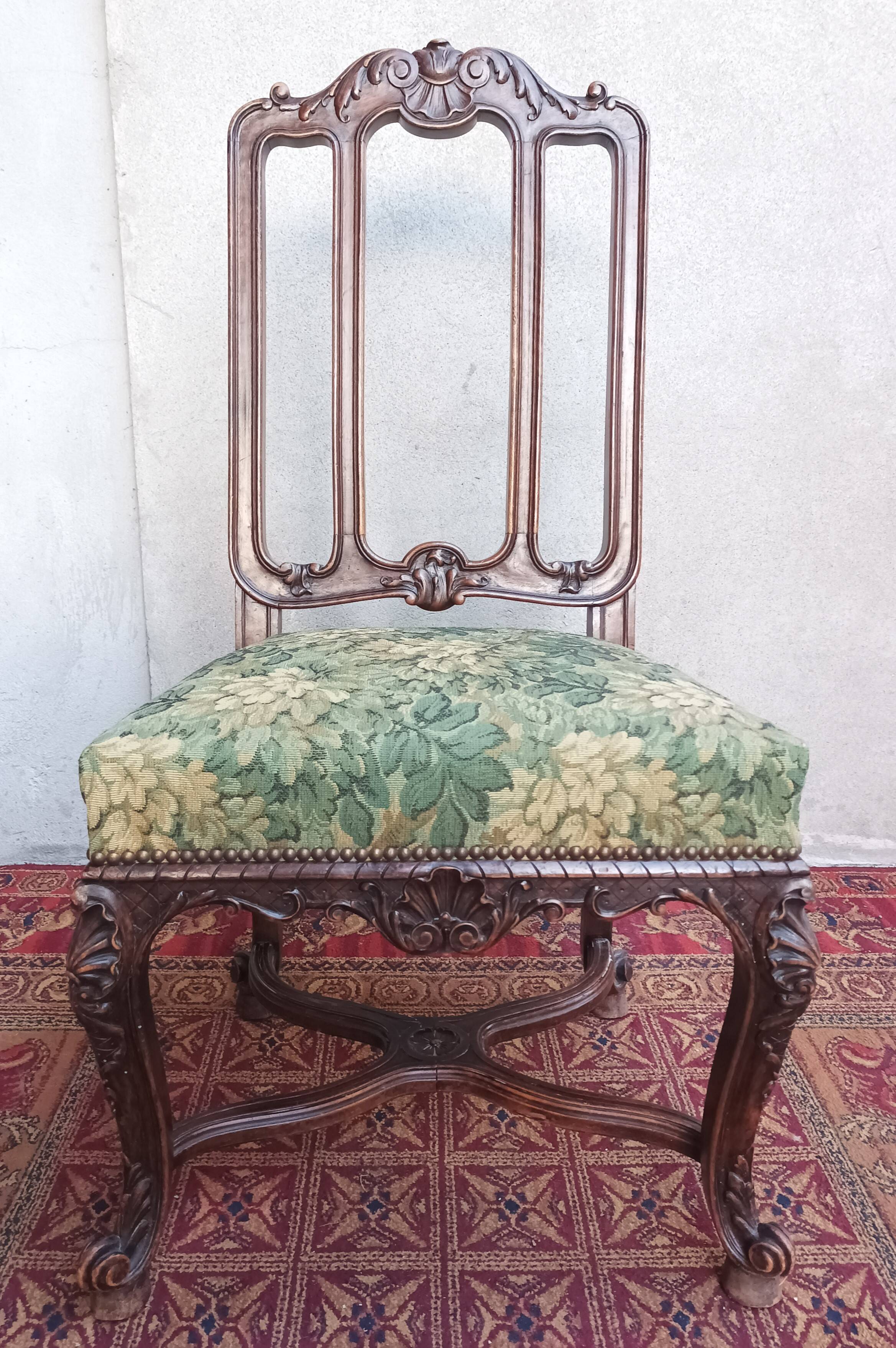 Louis XV chair in walnut 19th