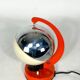 Space age Italian metal and plastic table lamp from 60s