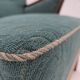 1950s, Danish armchair, original green/beige furniture wool, beech wood.