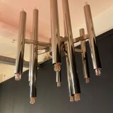 Scoliari chandelier with 18 bright nickel dots distributed by Boulanger