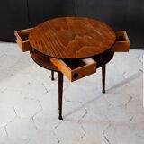 Round sewing box with 3 drawers