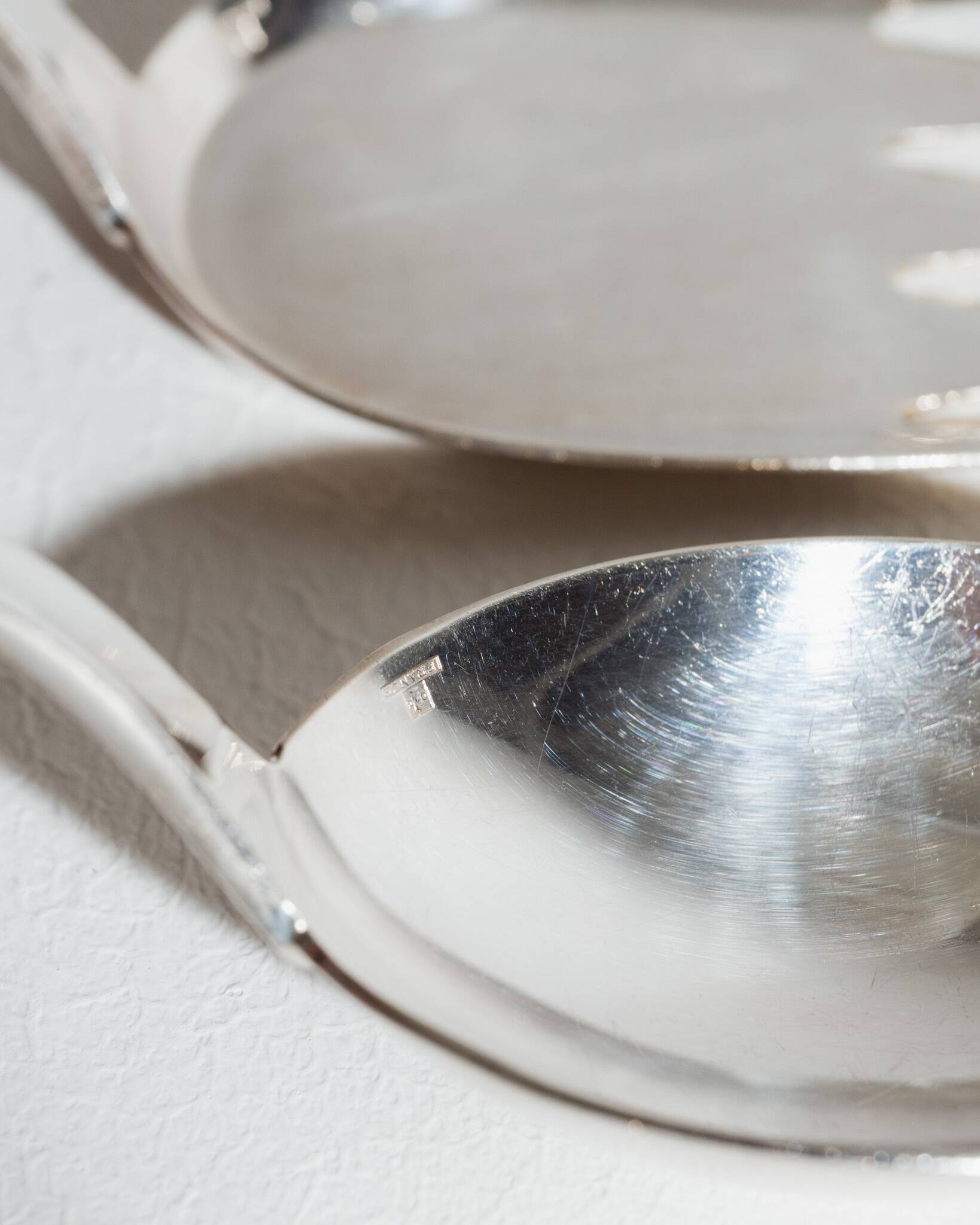 ORLY METAL SERVING CUTLERY, CHRISTOFLE, 1970s