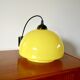 Suspension en opaline jaune mushroom design années 60-70