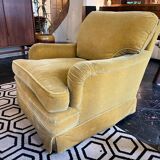 Paire de fauteuils en velours 1960