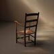 Wood and straw armchair, Popular Art, Auvergne, around 1900