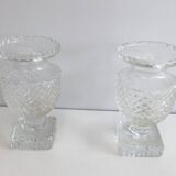 Pair of crystal vases in the Médicis style
