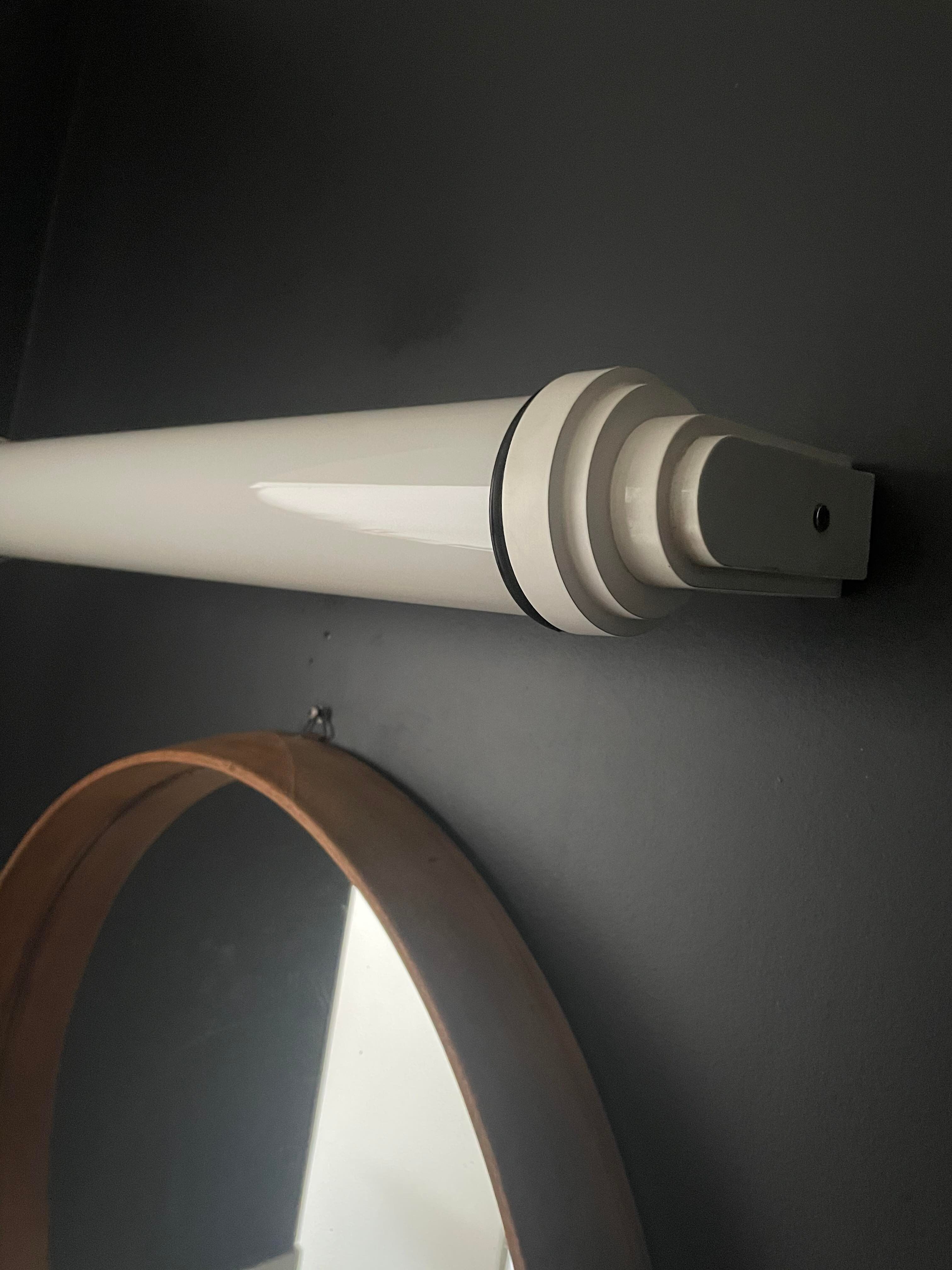 Vintage Calrton MLE wall lamp, Art Deco white lacquered metal