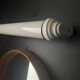 Vintage Calrton MLE wall lamp, Art Deco white lacquered metal