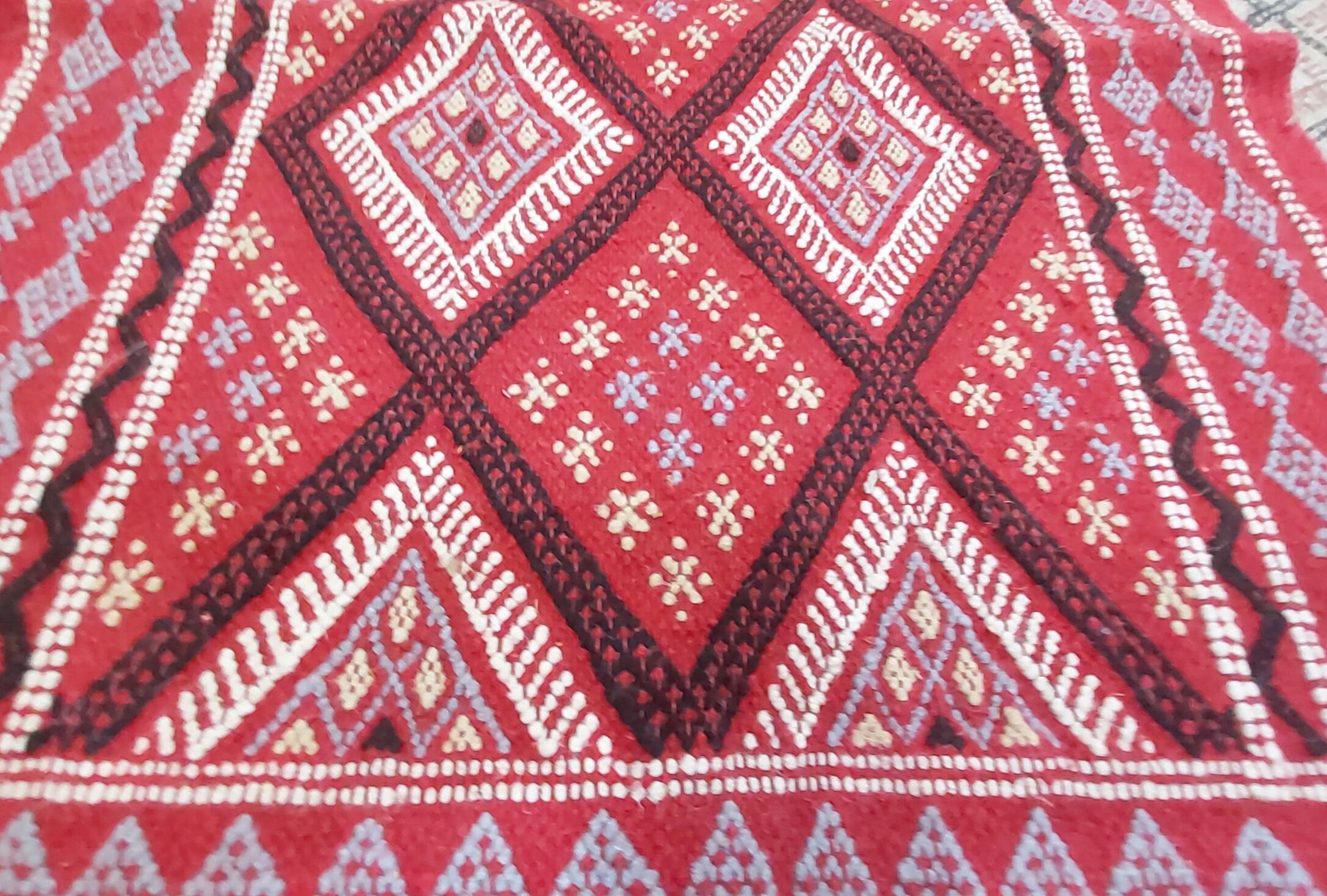 Berber margoum carpet with geometric patterns