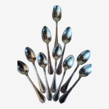 10 spoons ercuis trianon silver metal