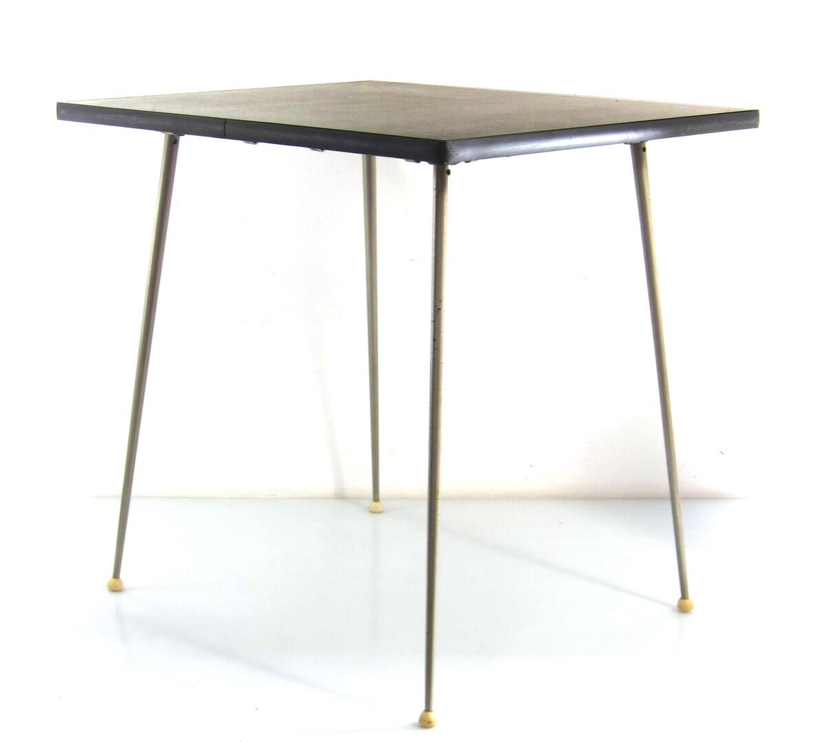 1960s Modernist Side Table in Charcoal Grey Formica
