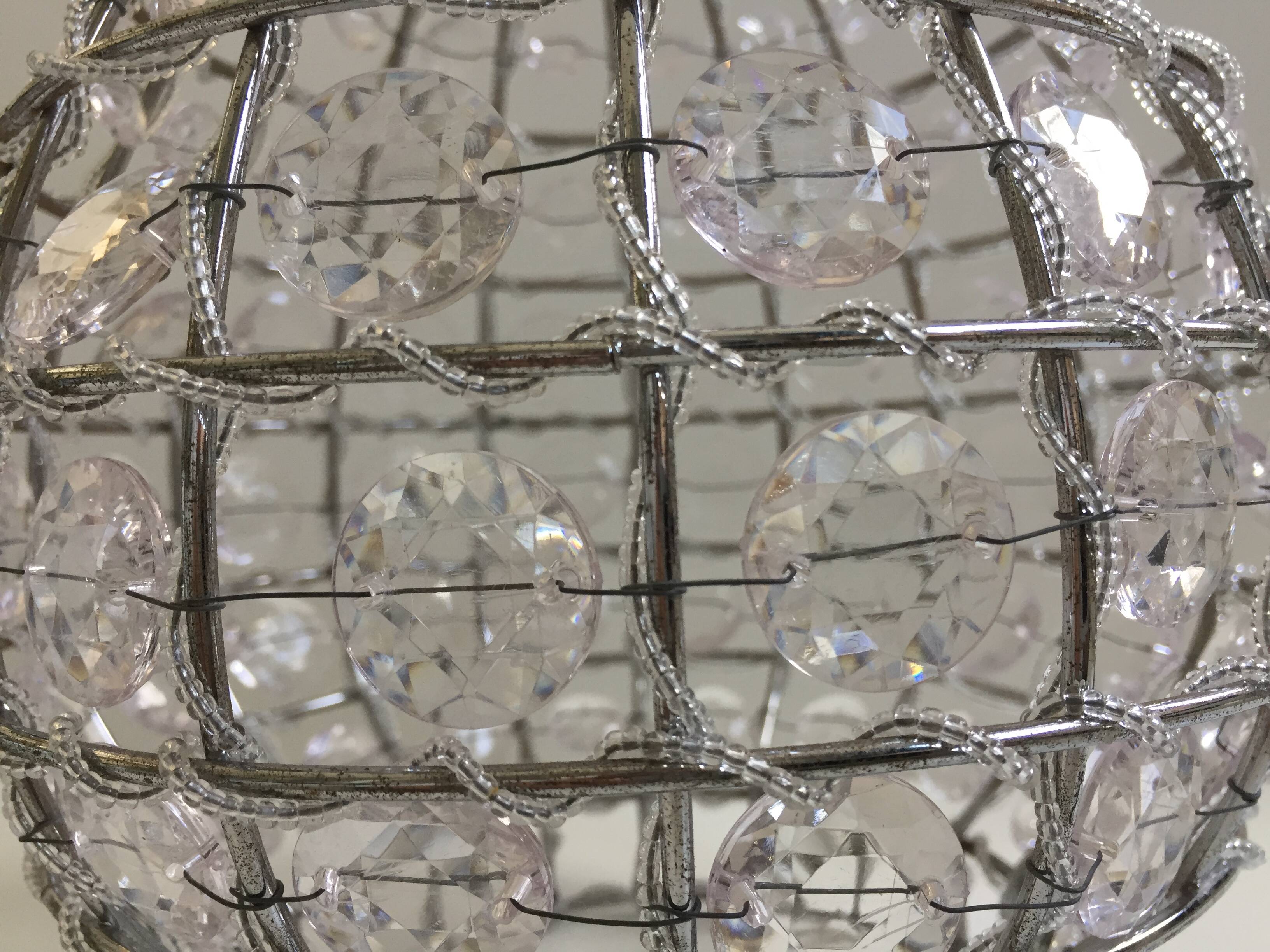 Chrome metal pendant lampshade pendant lamp