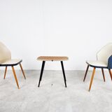 Pair of Vintage armchairs with table, 1960's Belgium