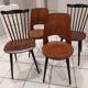 Suite of 4 chairs of bistrot Baumann vintage model Mondor and Minuet