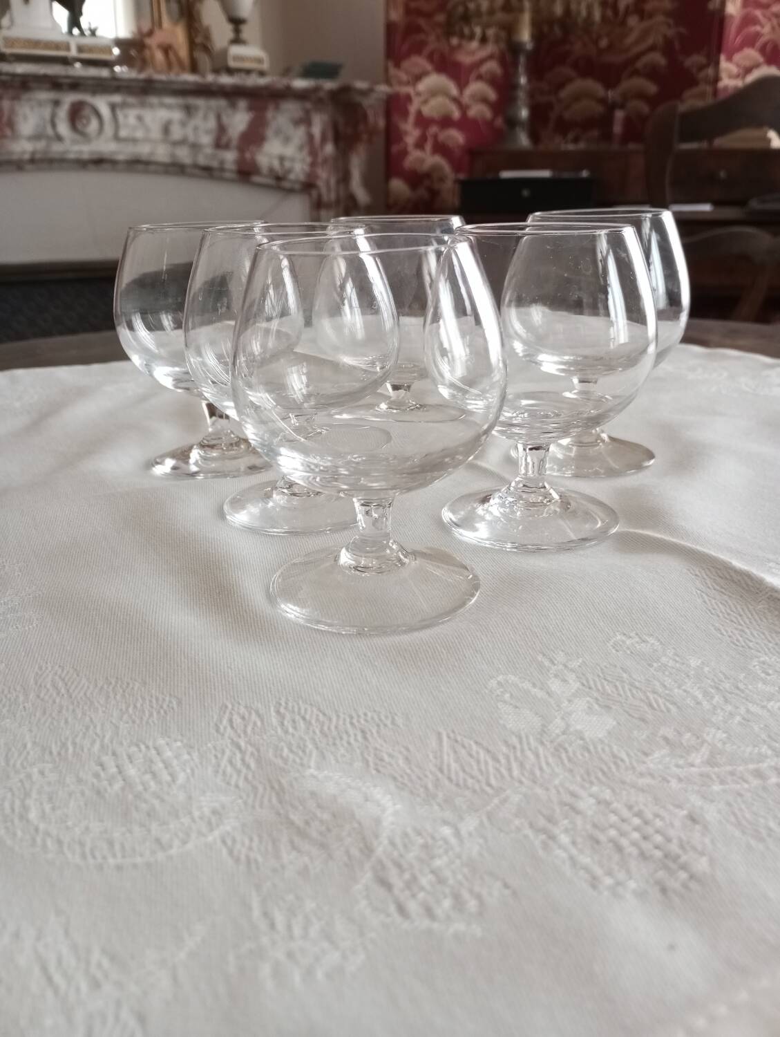 6 mini Cognac glasses
